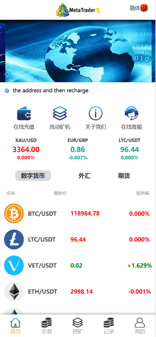 Meta Trader5前端界面1