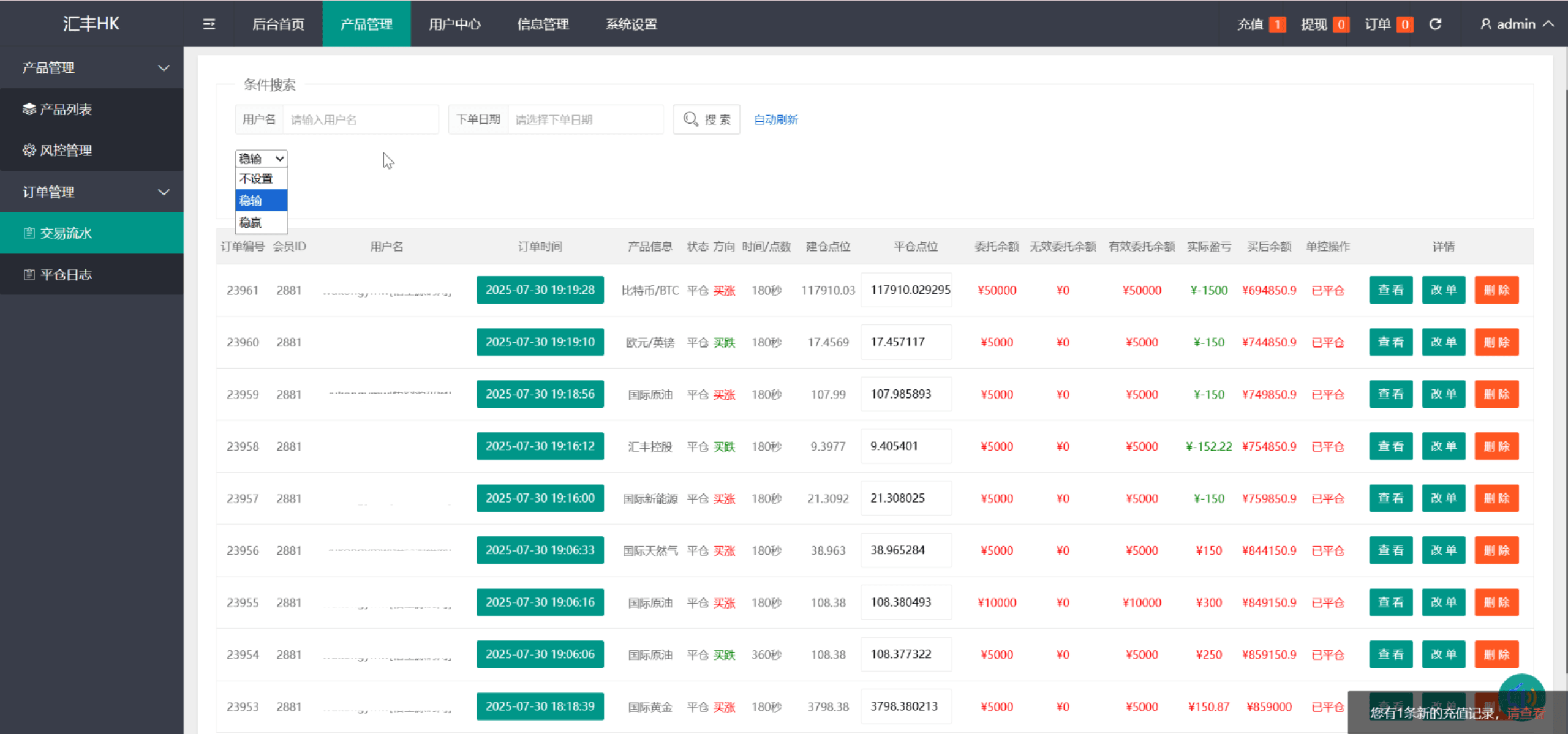 汇丰HK微盘后台管理4