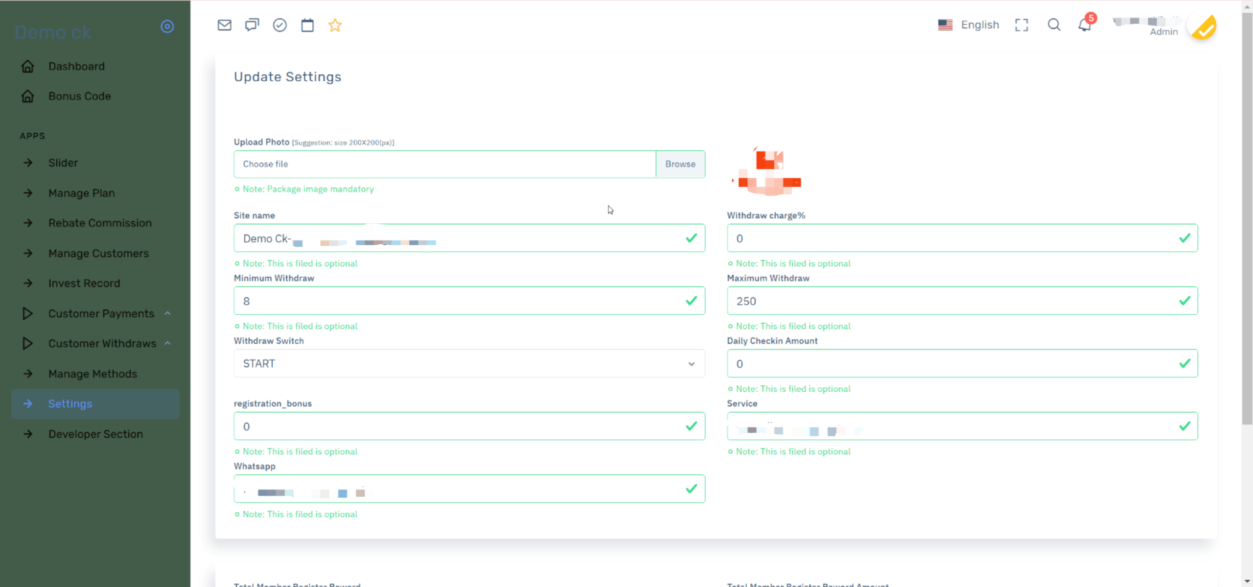 农产品投资理财后台展示3